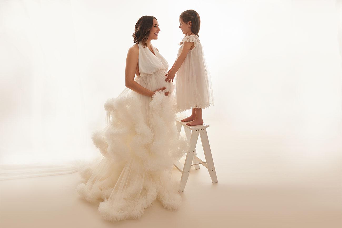 Babybauch Shooting mit Geschwister Muenchen